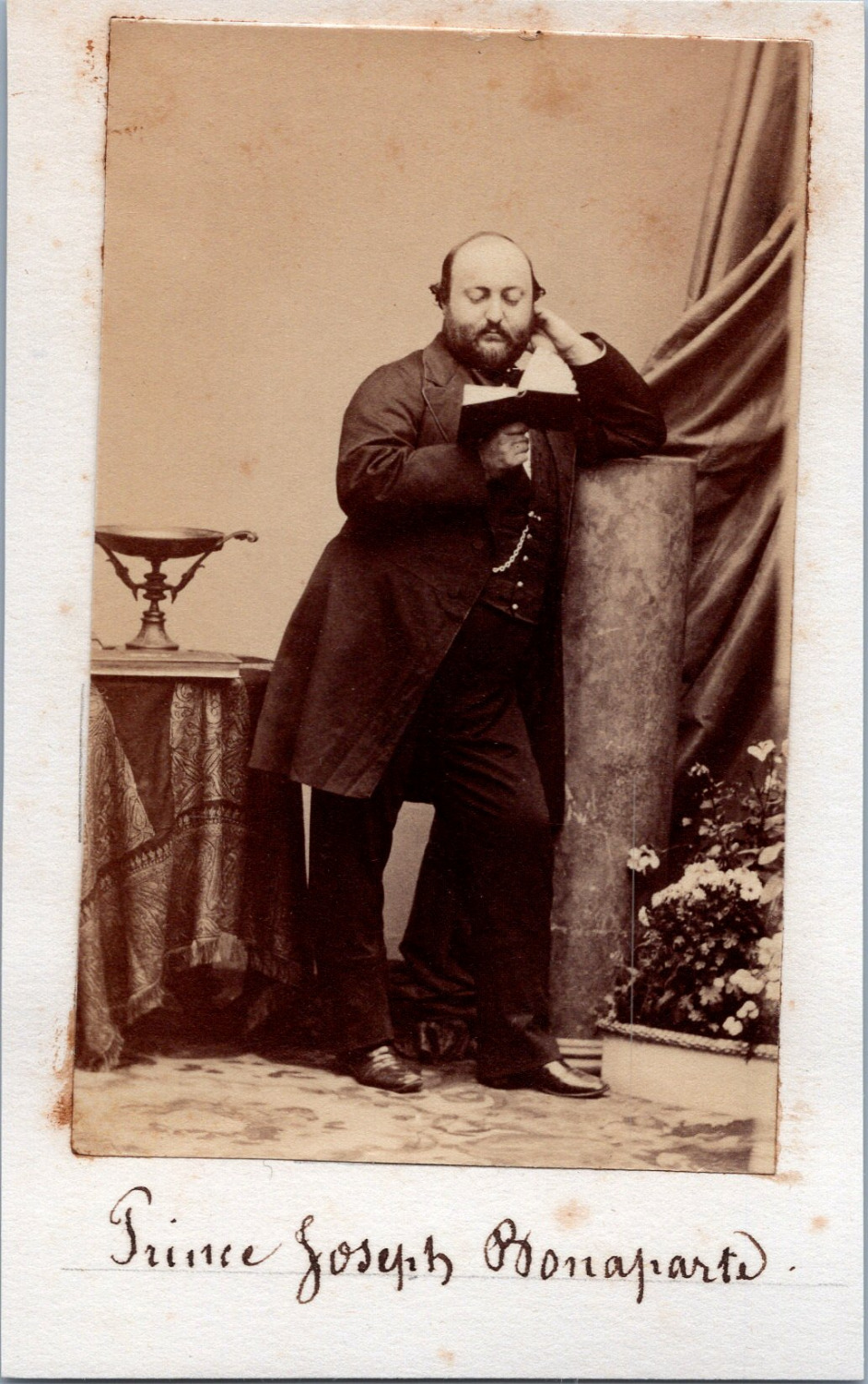 Prince Joseph Bonaparte Vintage CDV Albumen Print. (1824-1865) Prince Joseph L