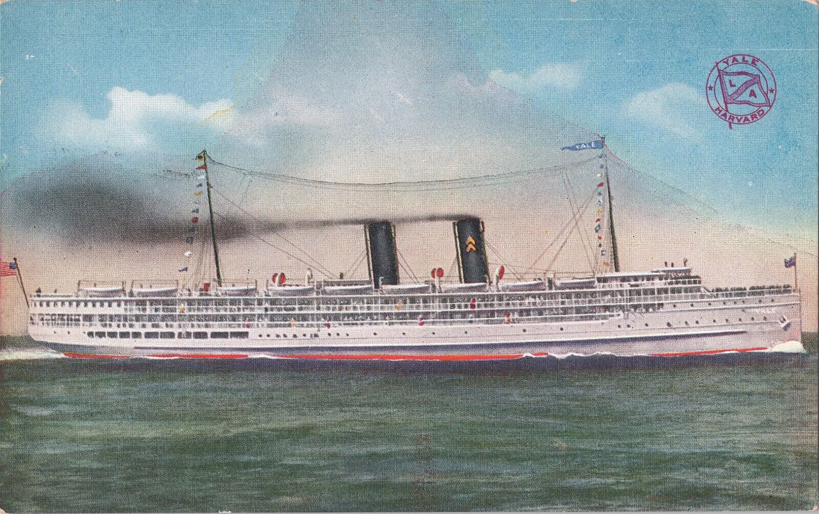Postcard SS Yale SS Harvard Los Angeles Steamship Co
