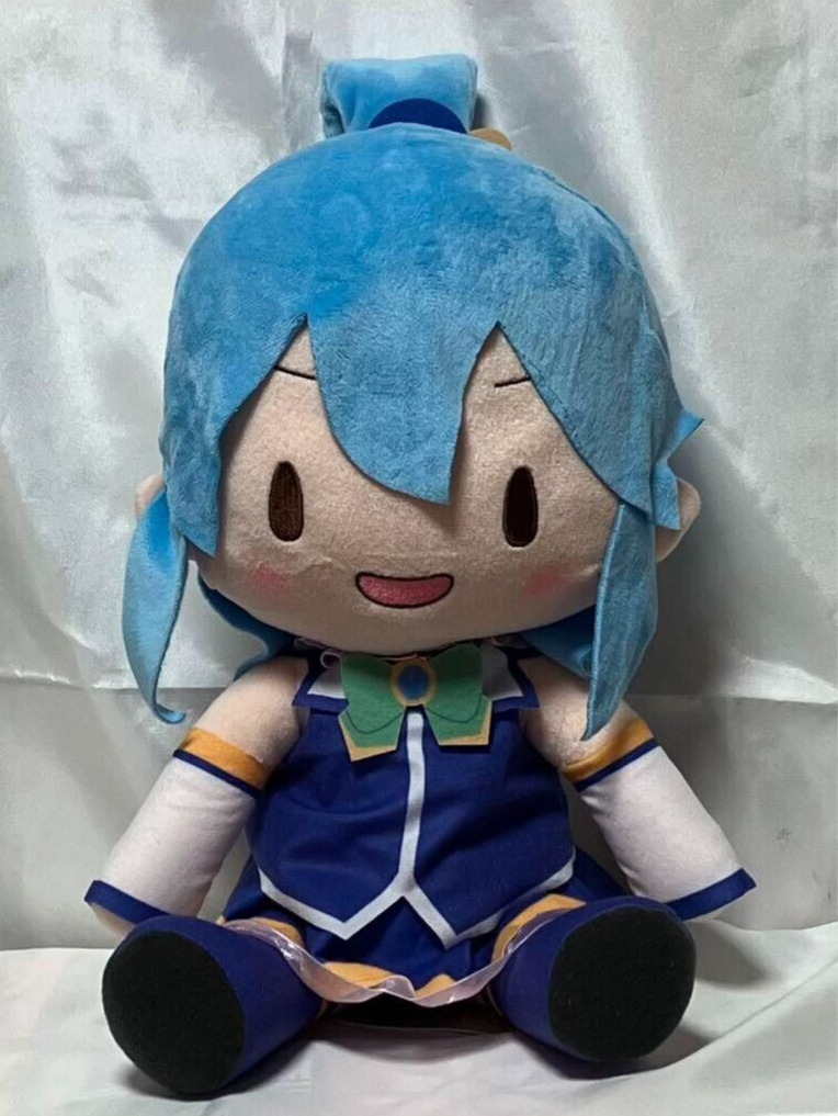Konosuba season 3 Aqua Fuwa Puchi Plush Toy Doll New SEGA 2024 from Japan