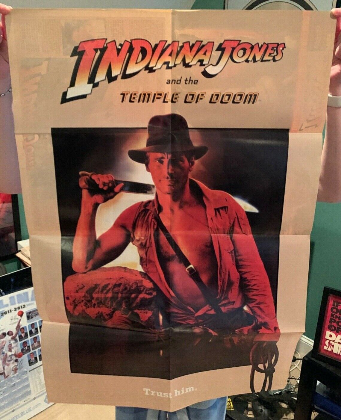 Indiana Jones and the Temple of Doom Poster Magazine Smuckers Exclusive Folded