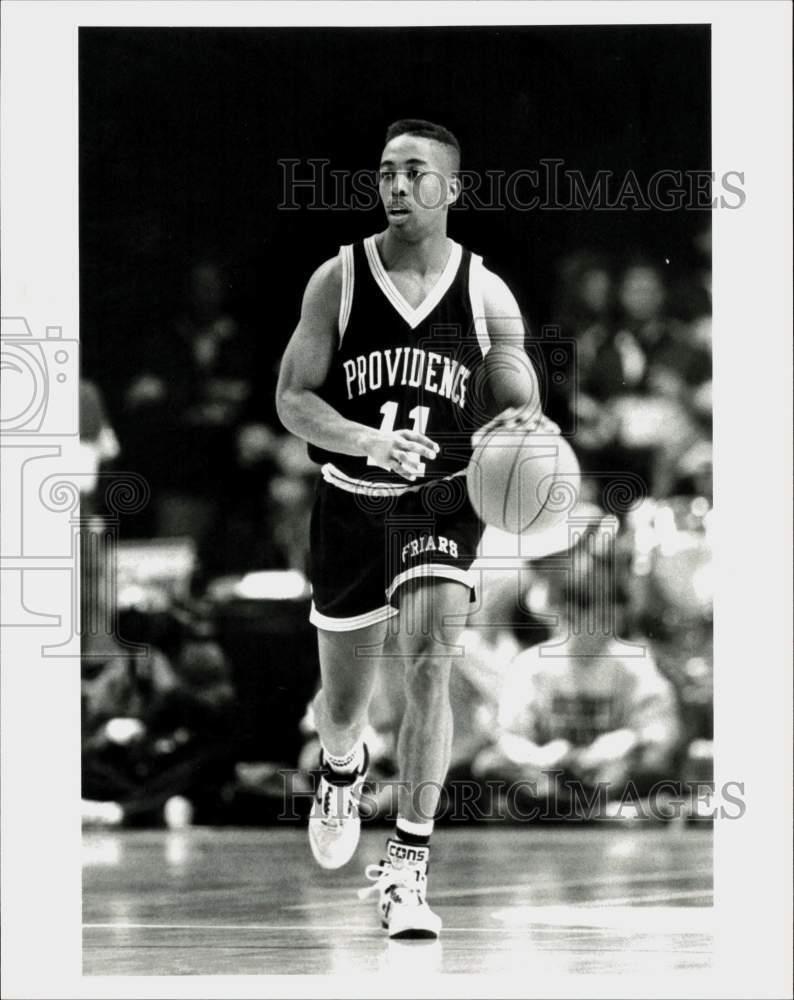 1989 Press Photo Providence Junior Basketball Player Carlton Screen - afa09481