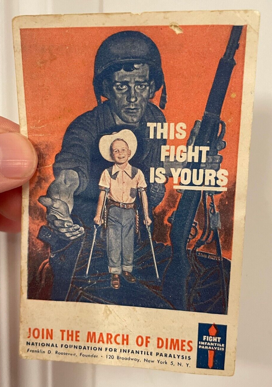 Antique March of Dimes Foundation Infantile Paralysis Booklet 1950 Korea War