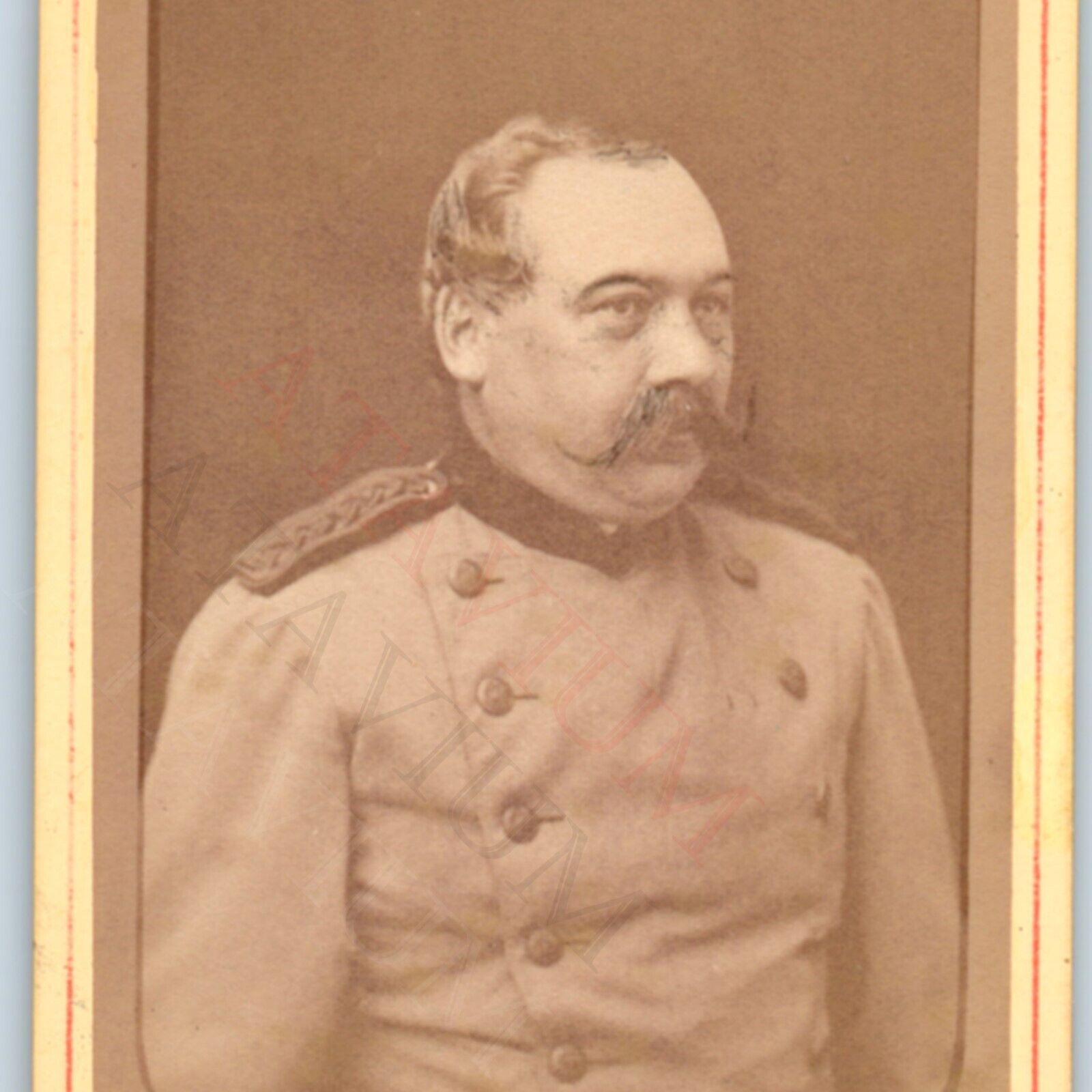 c1870s Sarrebourg, France CdV French / German Military Officer Photo Card H33