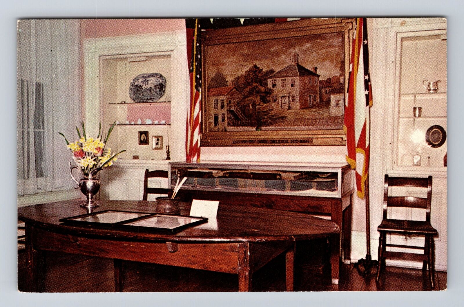 Chillicothe OH-Ohio, Ohio\'s Constitution Table, Capitol Room, Vintage Postcard
