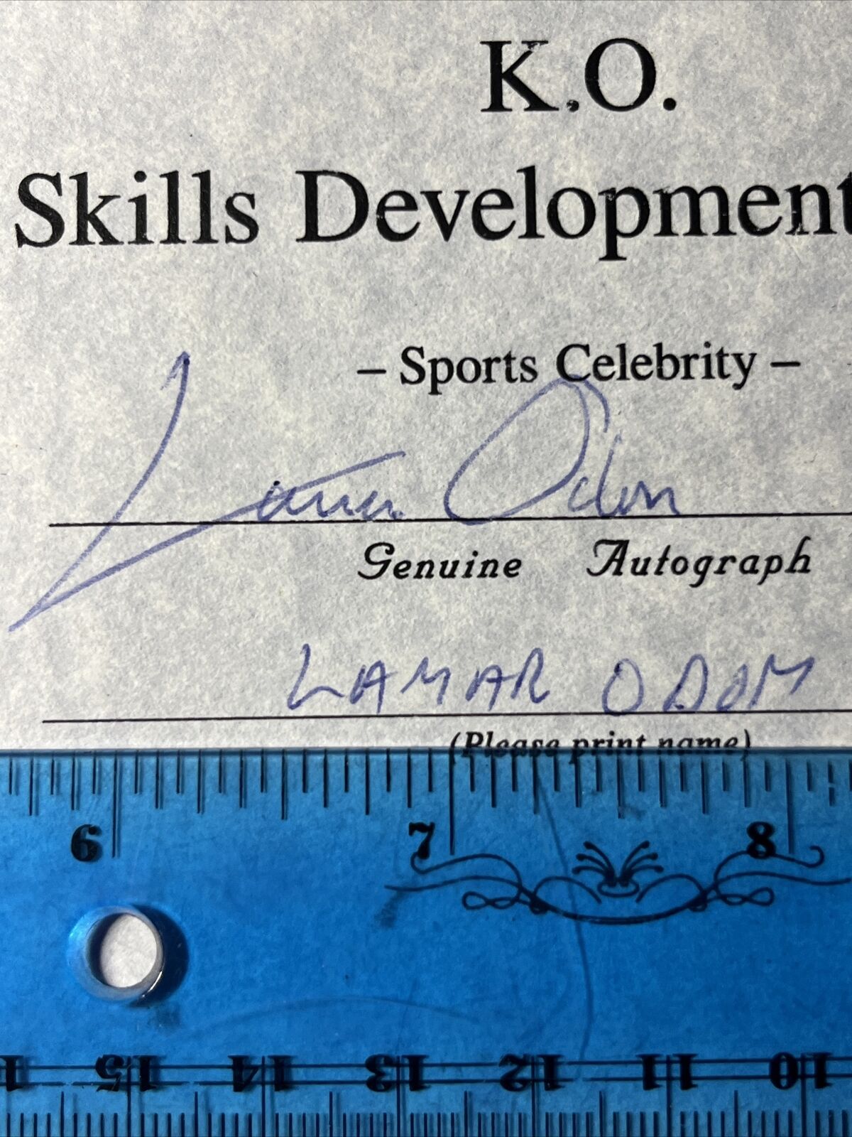 LAMAR ODOM Autograph PRINTED & SIGNATURE Rare Sports Camp HARD SIGN KARDASHIAN