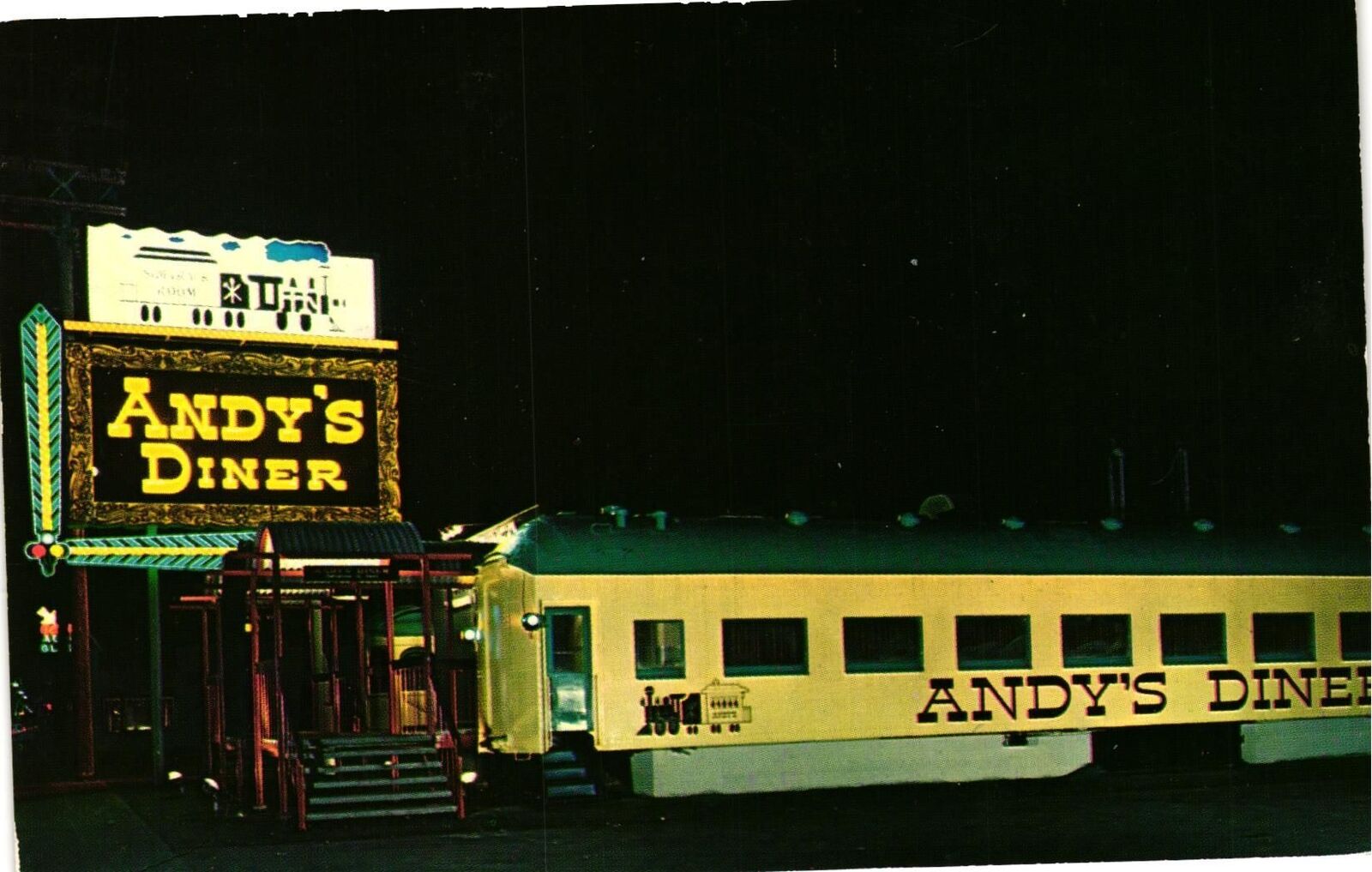 Vintage Postcard- Andy's Diner, Seattle, WA 1960s