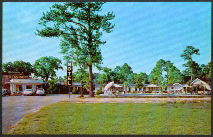 Magnolia Restaurant & Motel Hardeeville SC postcard 1950s
