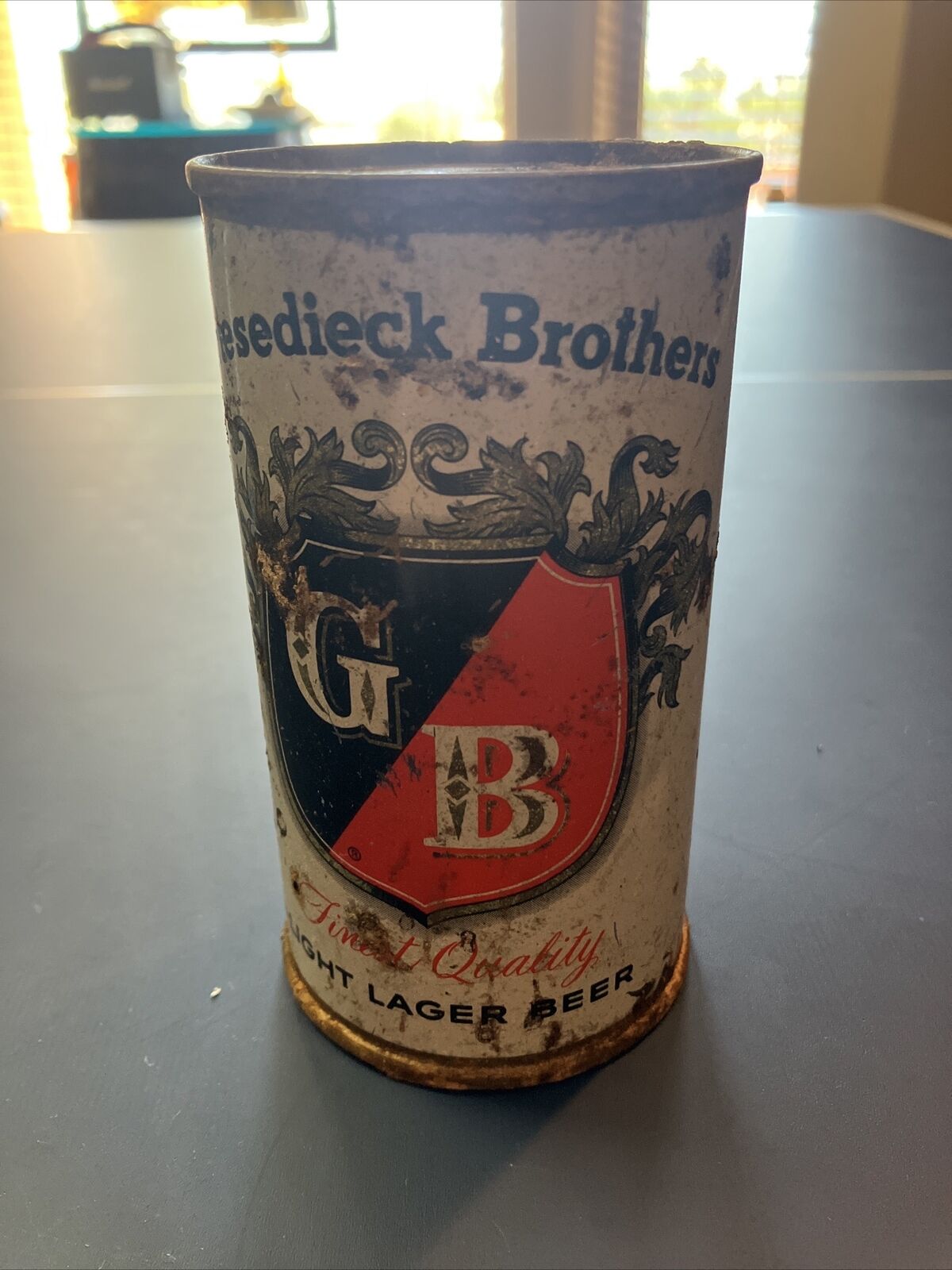 GB GRIESEDIECK BROTHERS 12 OZ. FLAT TOP LIGHT LAGER ST. LOUIS MO. O/G