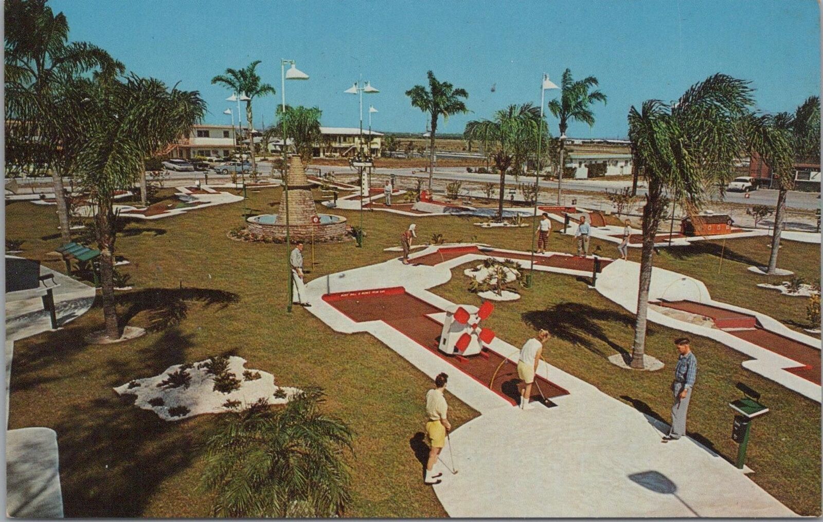 Postcard Miniature Golf Gulf Treasure Island Florida FL 
