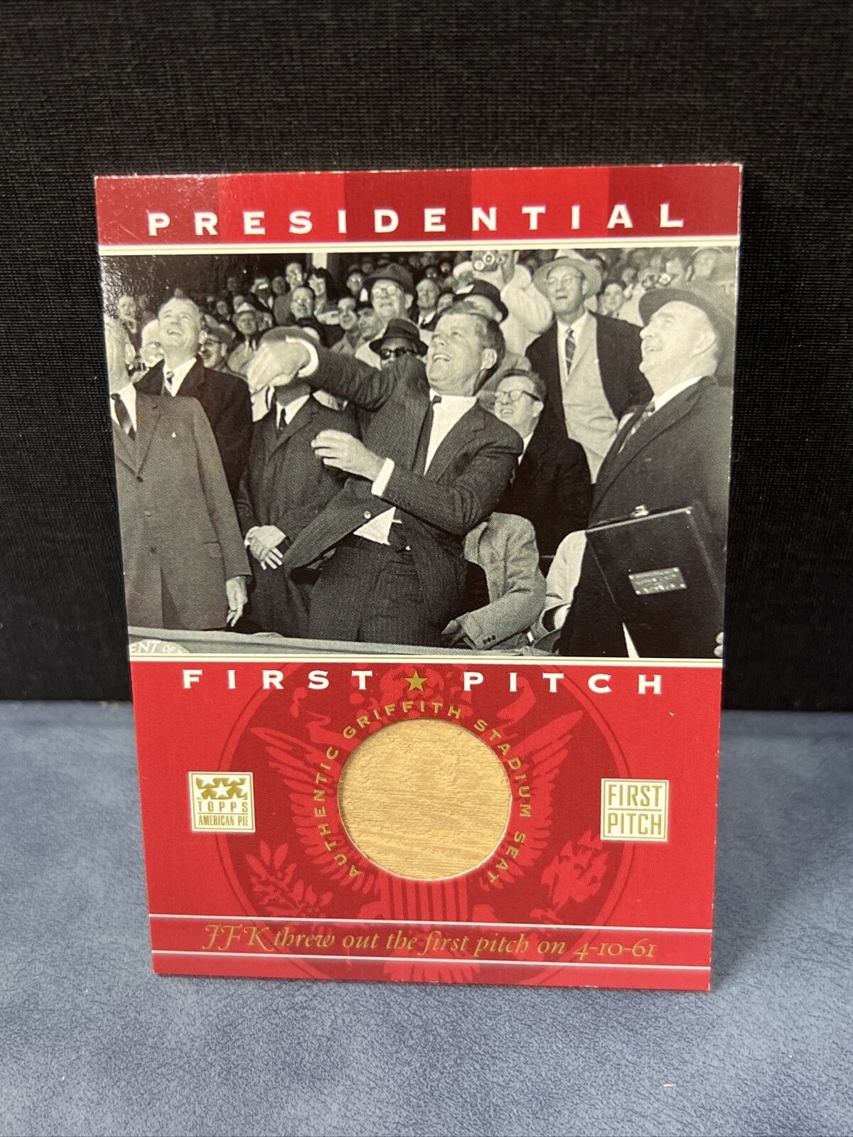 John F Kennedy 2002 Topps American Pie Presidential First Pitch Seat