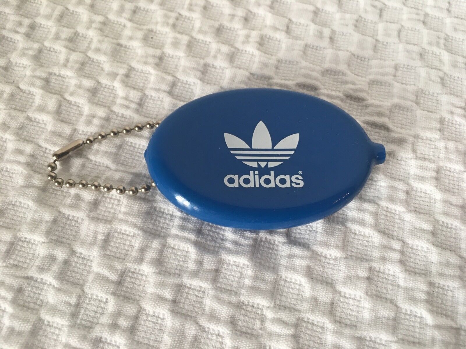 New Adidas Coin Pouch Blue Keychain