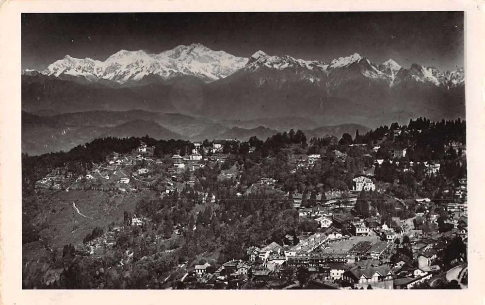 Mt Kinchinjanga Himalayas Birds Eye View Real Photo Antique Postcard J61434