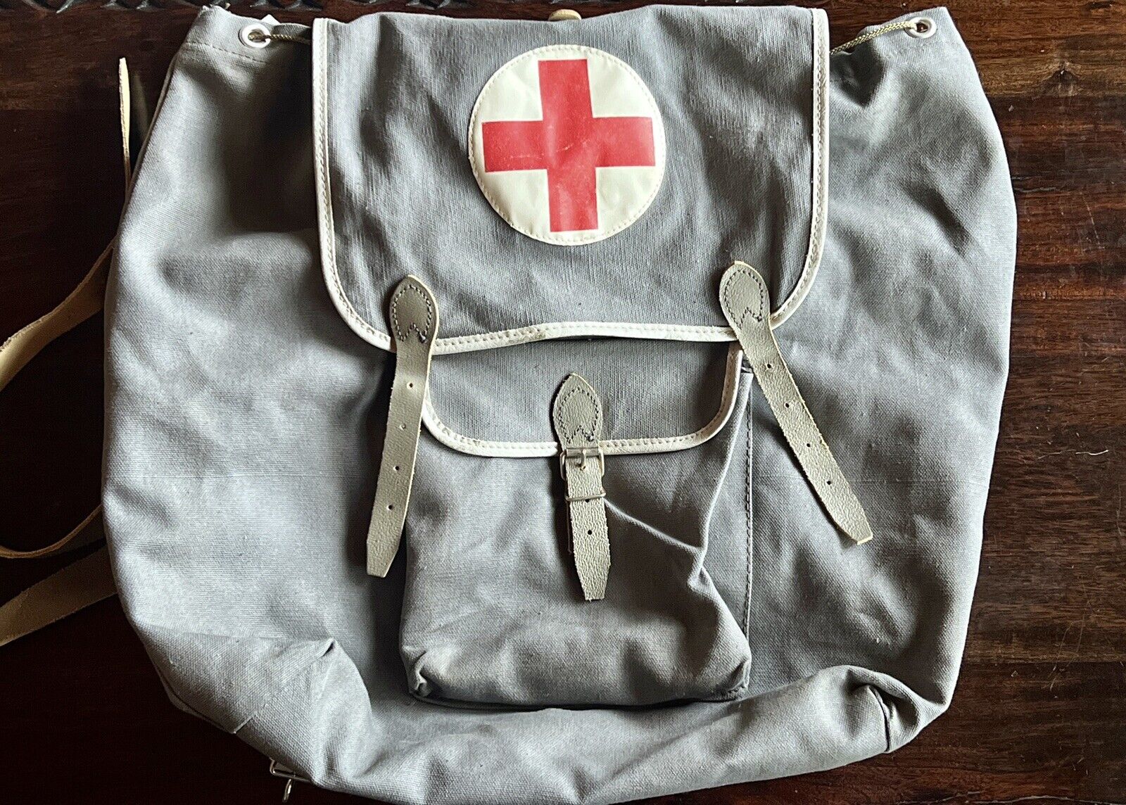 Large Original Old GDR East Germany DDR First Aid Backpack