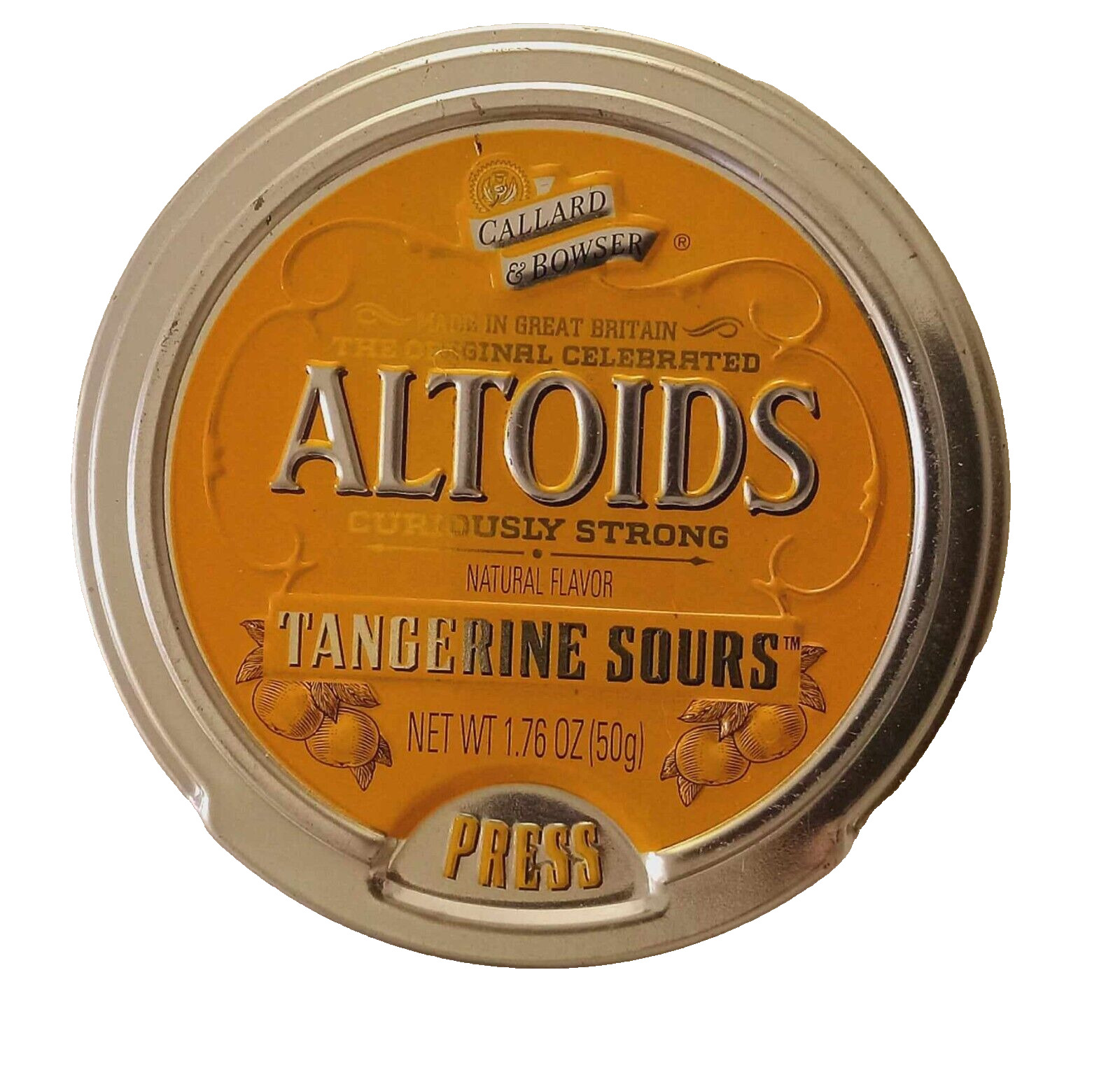 Rare Empty Altoids Tangerine Sours Tin - Discontinued in 2010 - Decoration