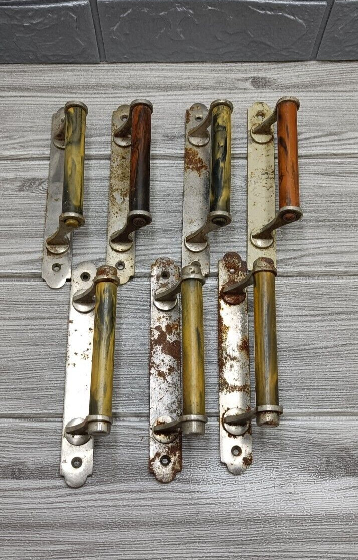 Bakelite rod Soviet door handle Catalin Faturan-USSR  7 pieces