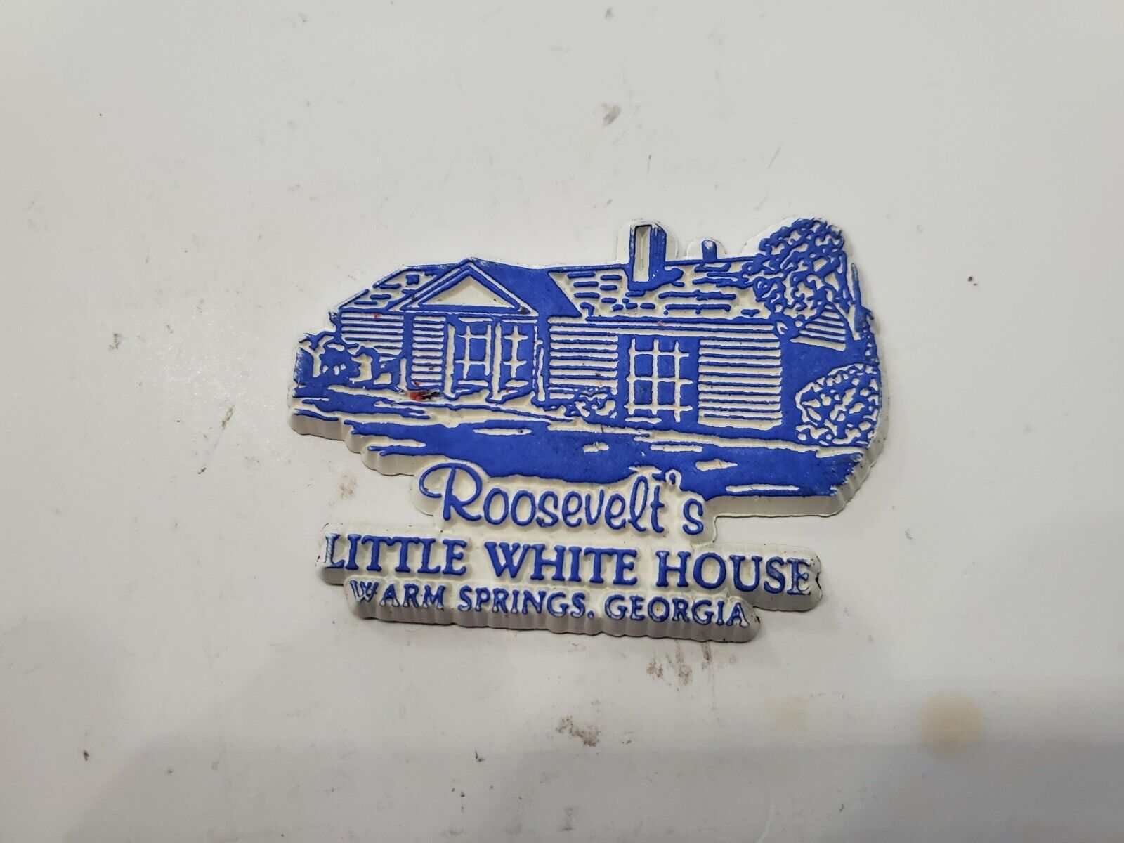 VINTAGE FRIDGE MAGNET ROOSEVELT\'S LITTLE WHITE HOUSE WARM SPRINGS GEORGIA 