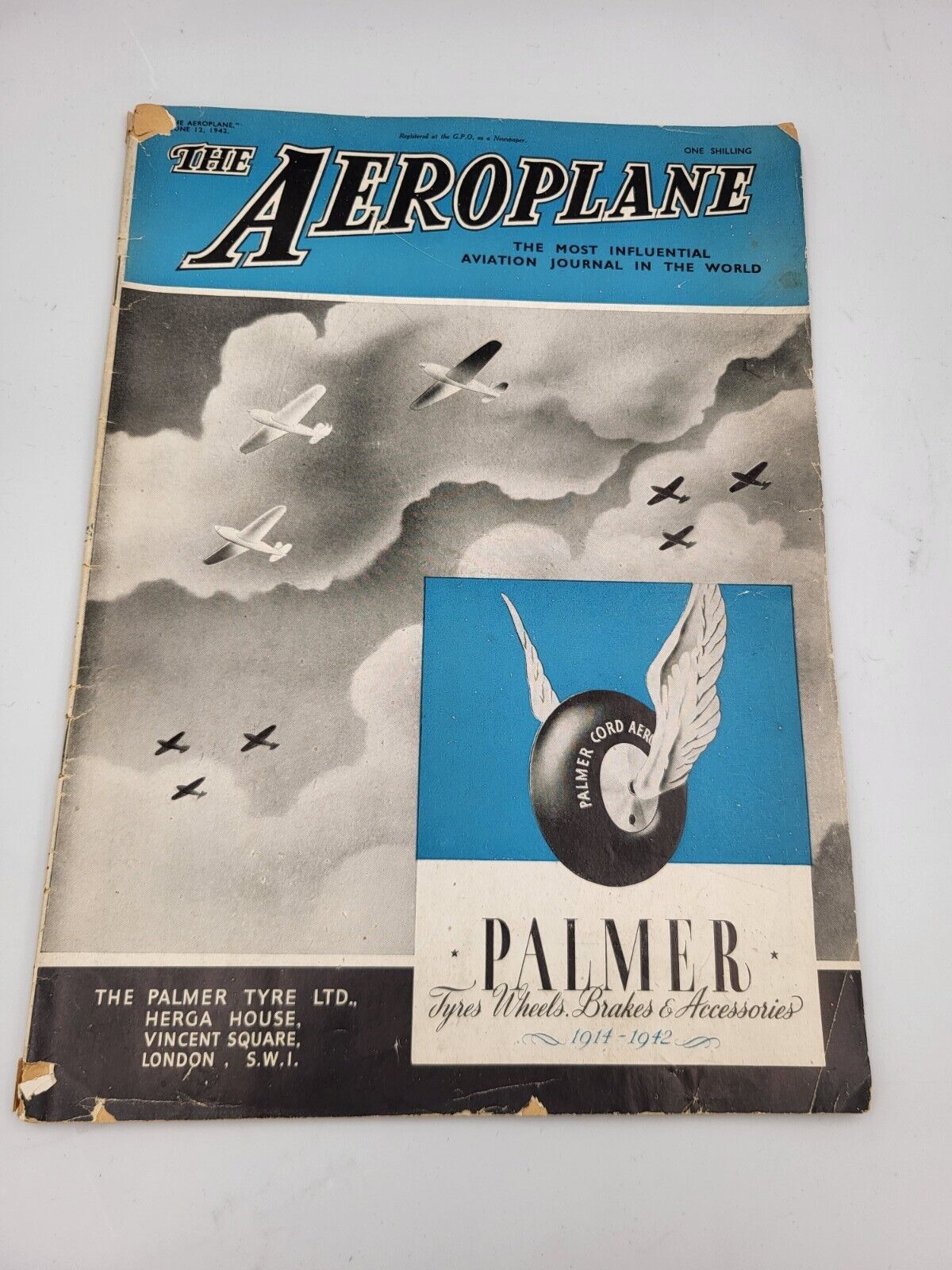 Vtg Collectible The Aeroplane Magazine June 12th 1942  War in the Air WWII
