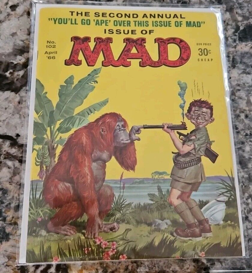 Vintage MAD Magazine Comic Book Issue No. 102 April 1966 You\'ll Go Ape Retro 