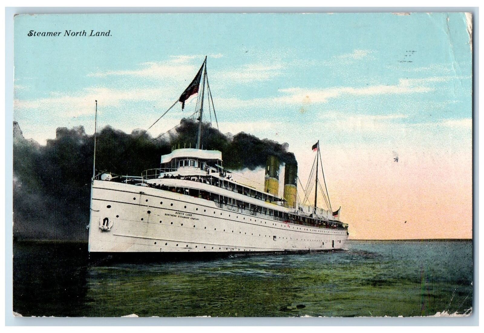1913 Steamer Northland Steamship Detroit Michigan MI Unposted Vintage Postcard