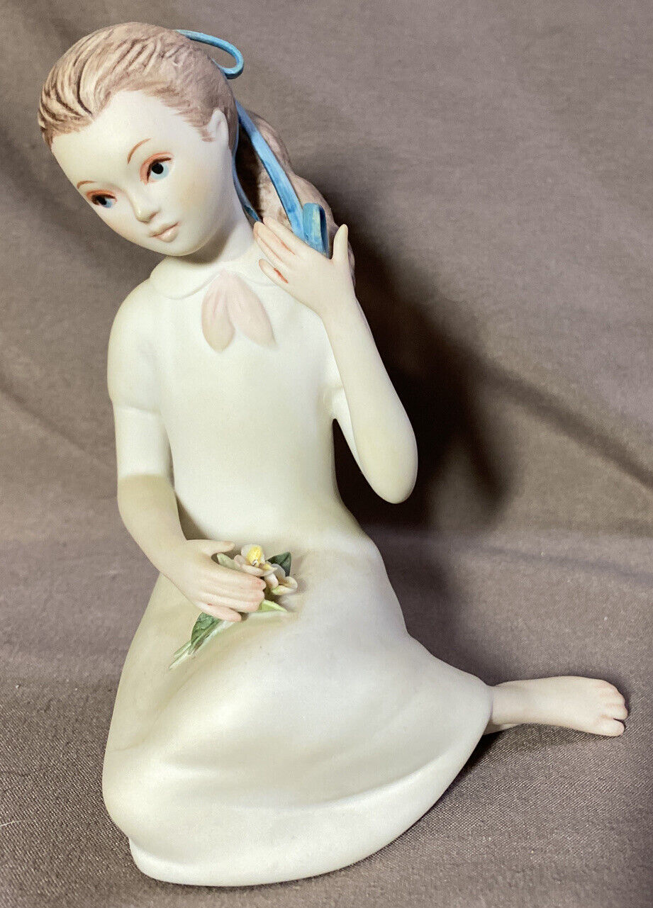 SPRINGTIME by Cybis Fine Porcelain Sculpture Of A Little Girl ~ 5\