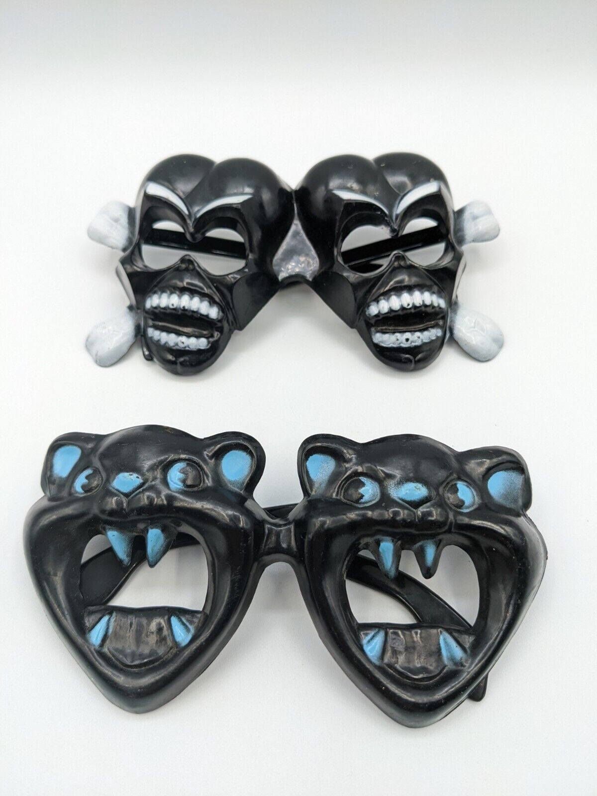 Vintage Halloween 1950's Foster Grant FunGlasses RARE Black Cat Pirate Skulls