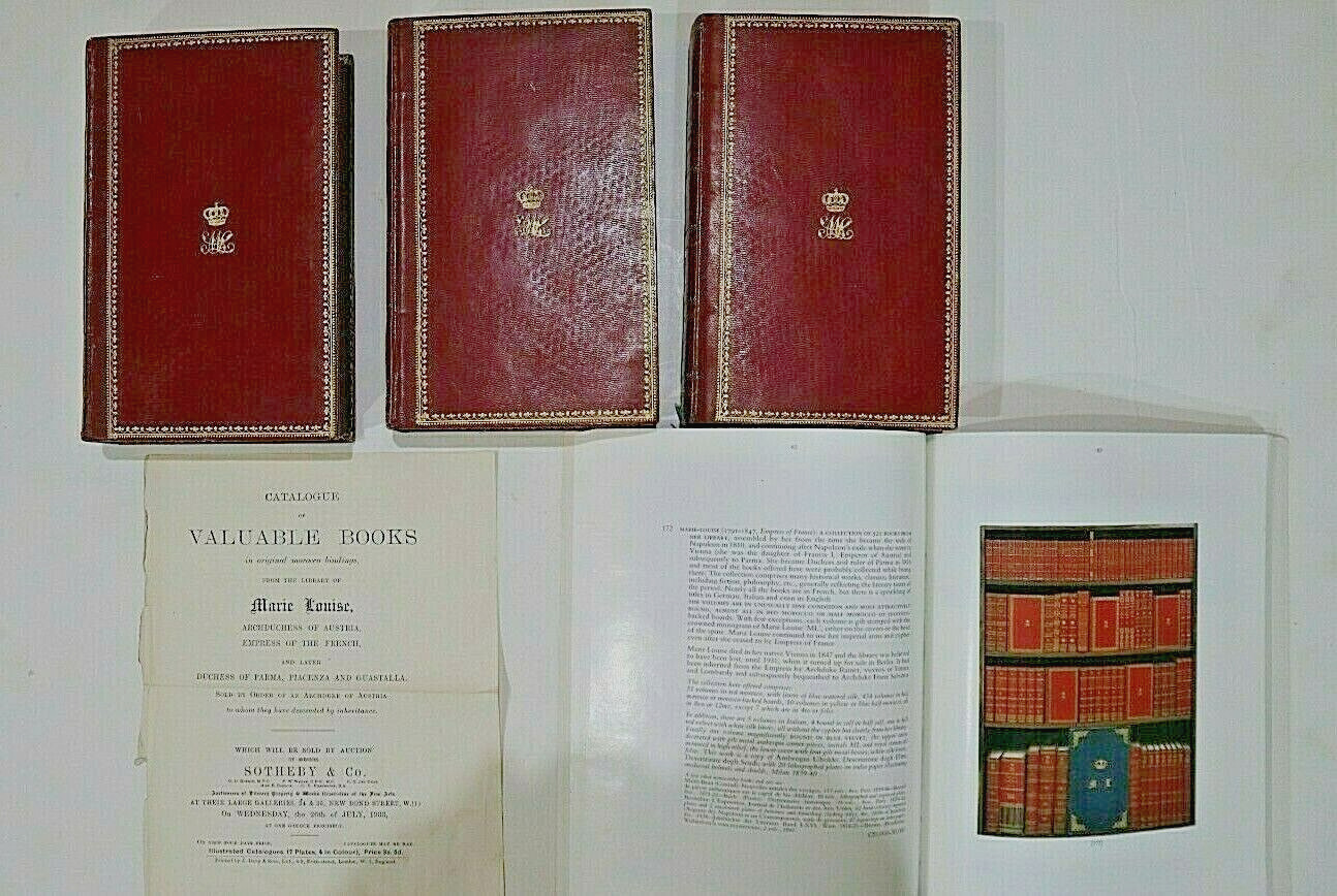 NAPOLEON BONAPARTE WIFE MARIE LOUISE PERSONALLY OWNED 3 BOOKS NOT SIGNED