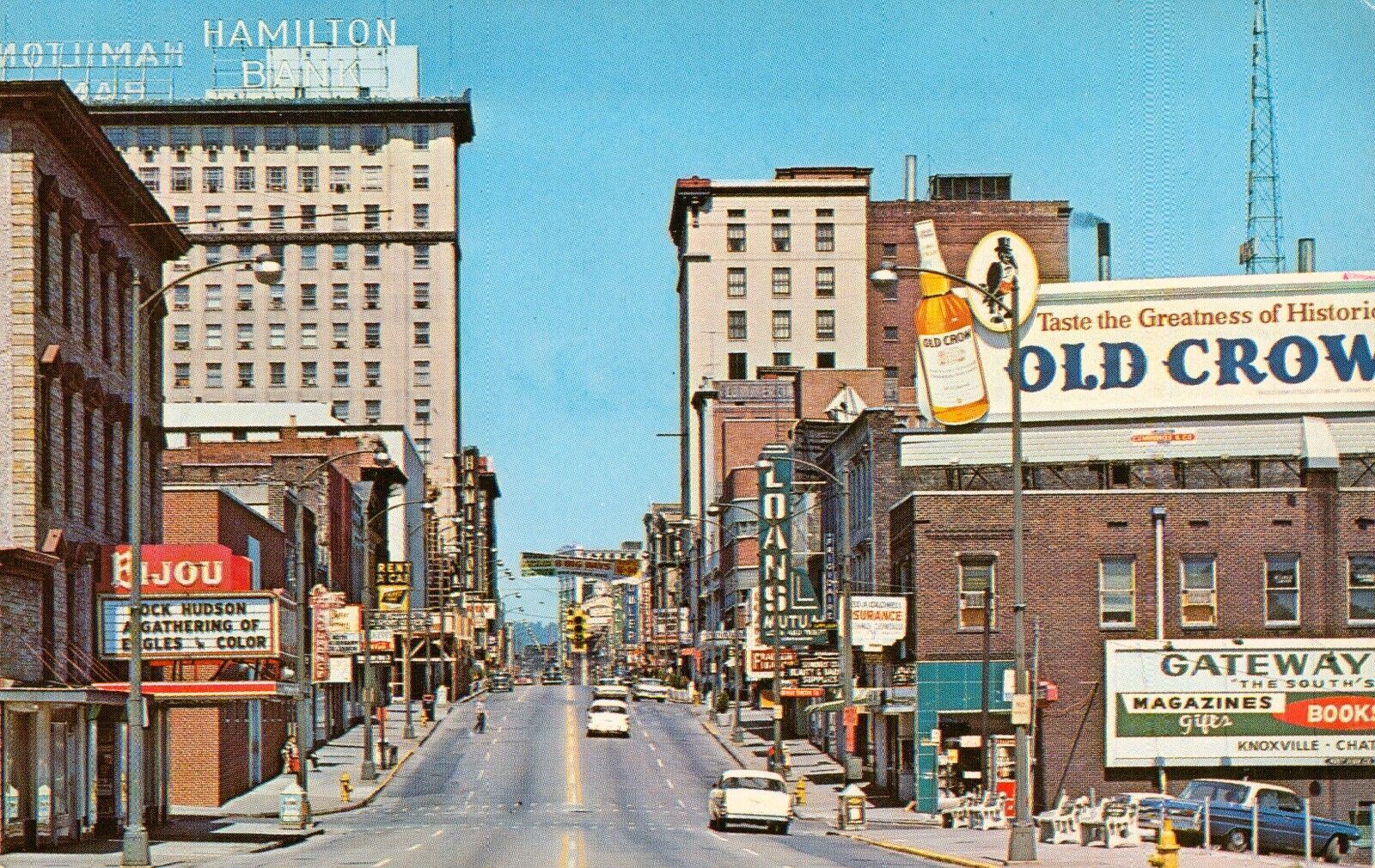 KNOXVILLE, Tennessee, GAY Street c1964 Chrome Vintage POSTCARD Color King