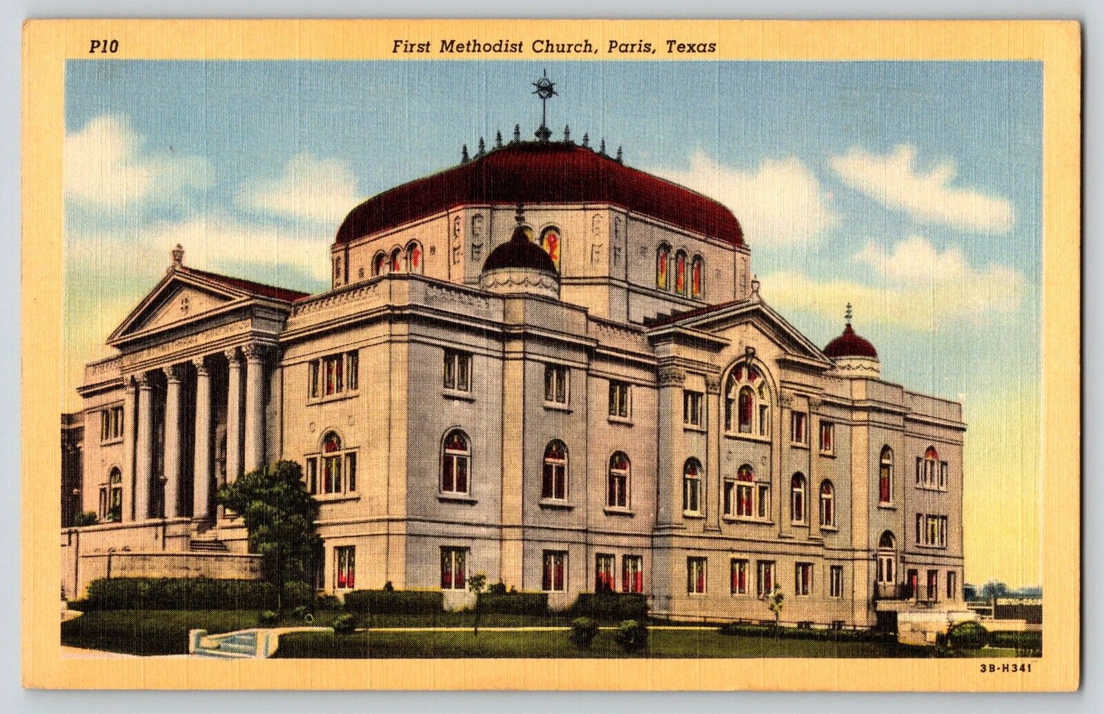 Postcard First Methodist Church - Paris Texas