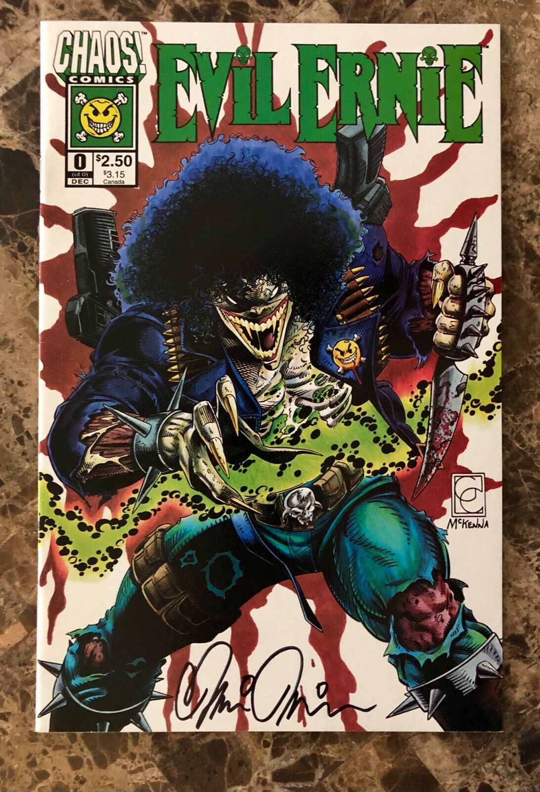 Evil Ernie #0 1993 NM Chaos Signed By Brian Pulido