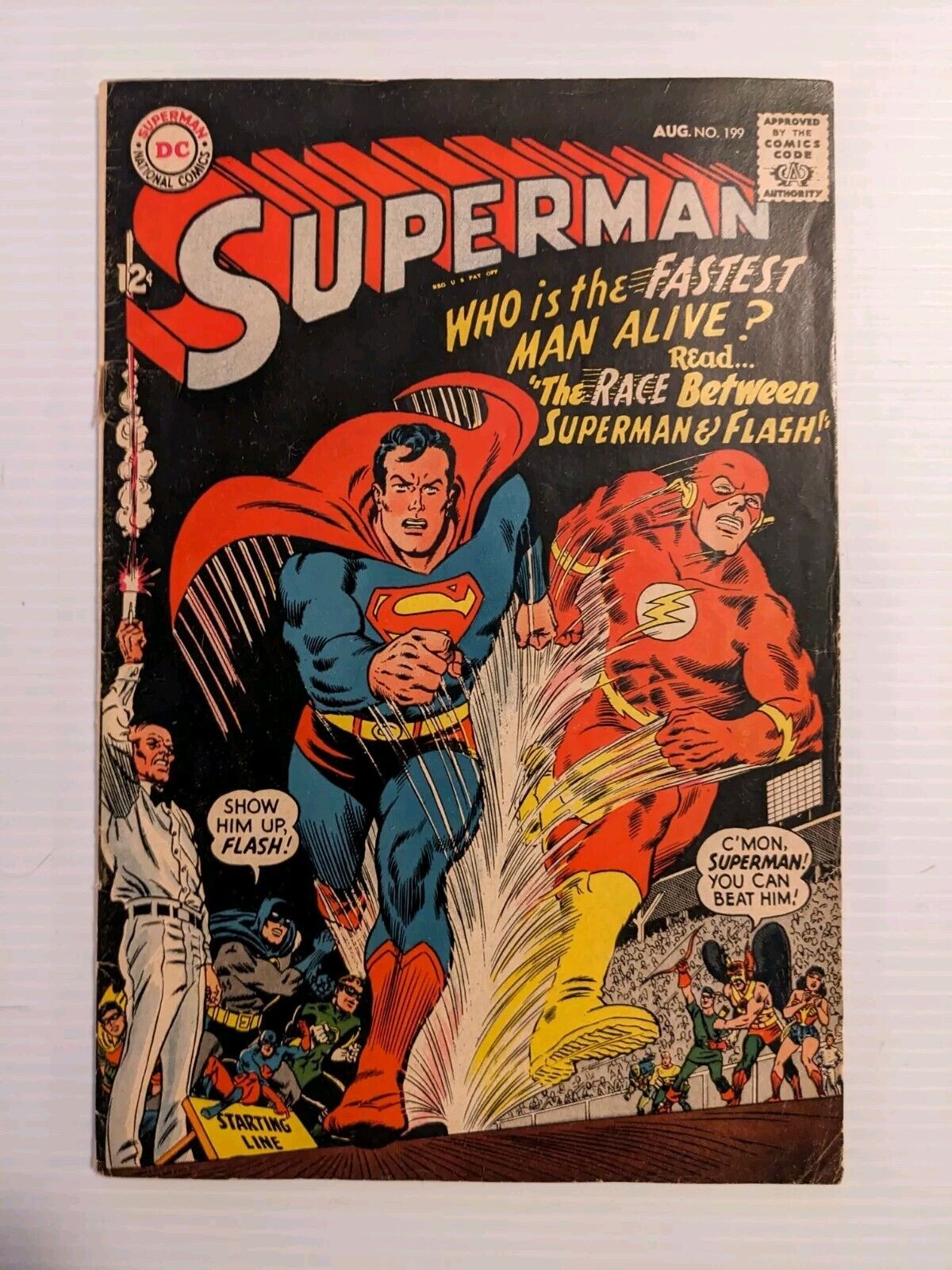 DC COMICS Superman #199 - 1st Superman And The Flash race 1967 Key Issue
