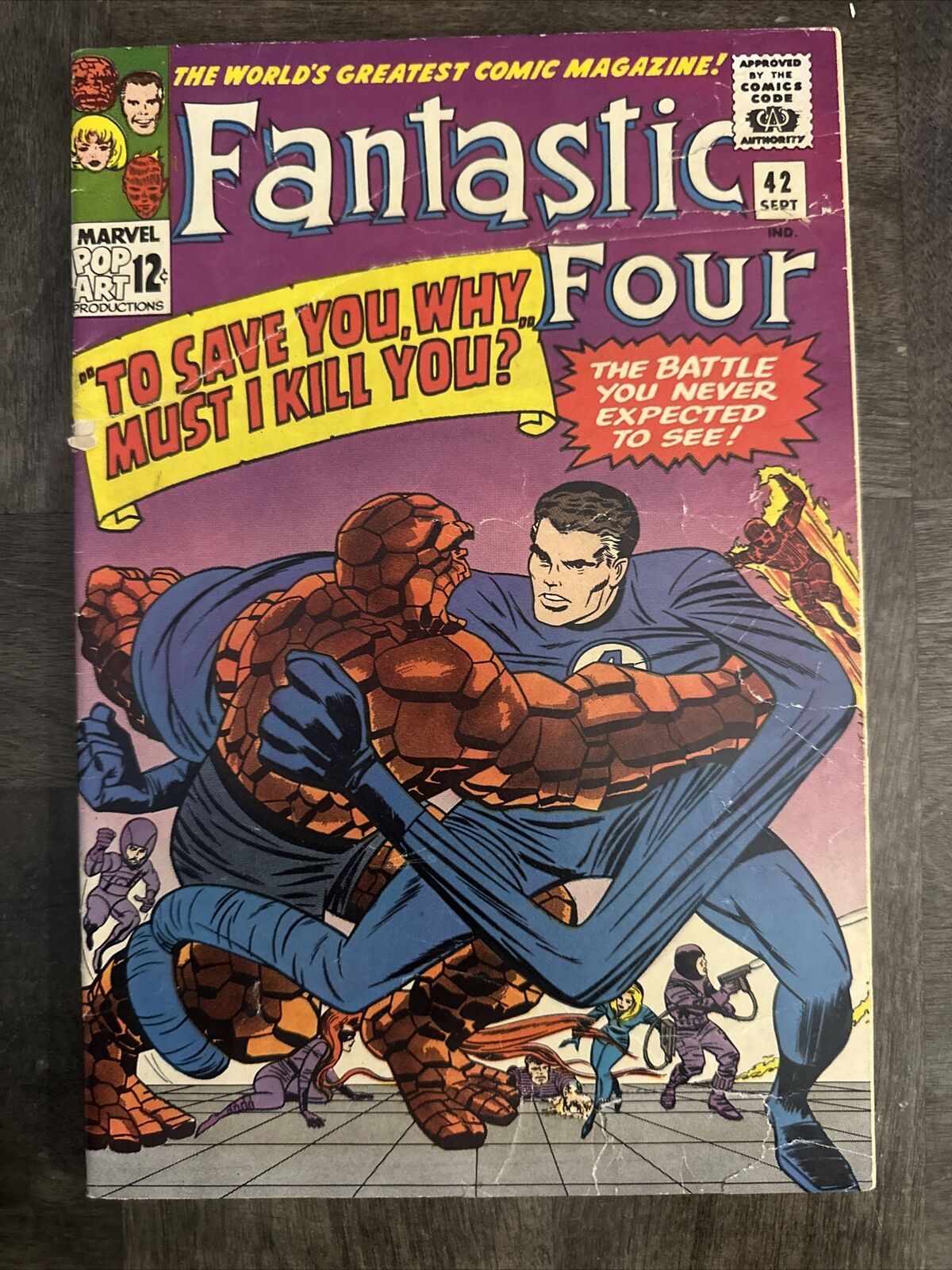 FANTASTIC FOUR 42 (Marvel, 1965) Lee Kirby Early Frightful Four Appearance