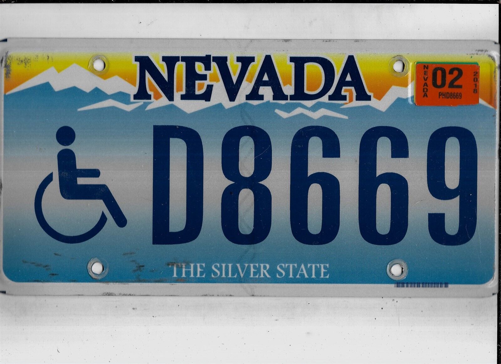 NEVADA 2018 license plate \