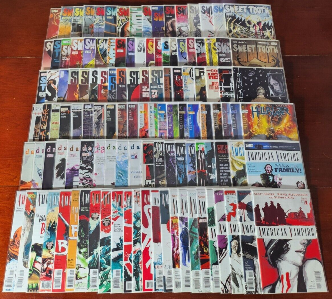 Huge Lot of 120 Vertigo Comic Books (#1) American Vampire Hellblazer Sweet Tooth