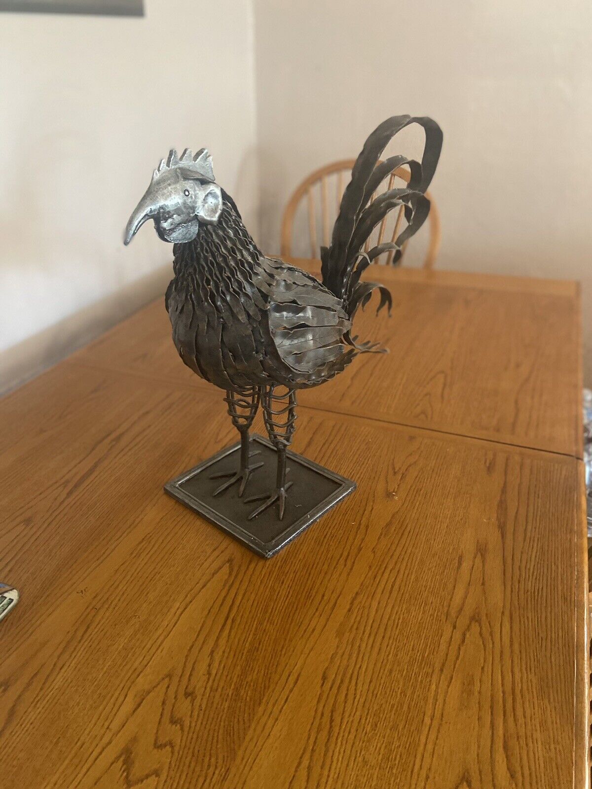 French-Country: Rare Find: Large 22”X18”X8” Bronze-tone Rooster: Unique Design