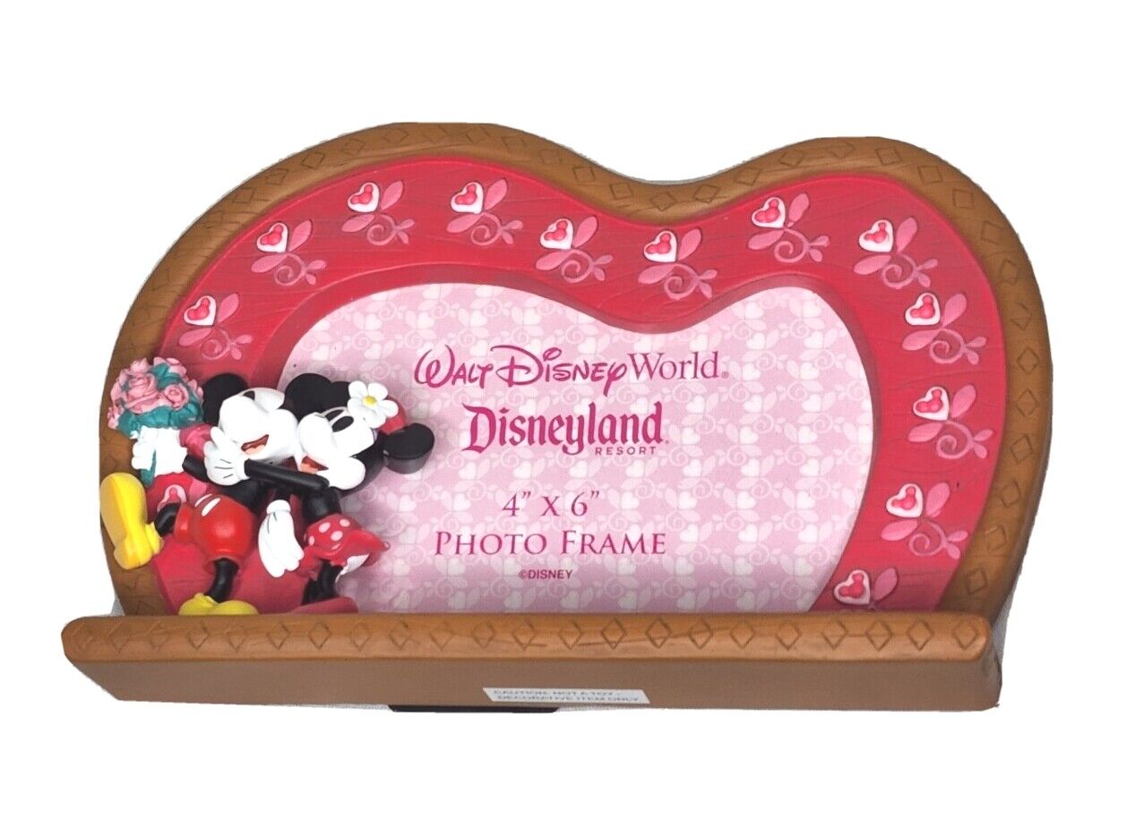 Disney Mickey Mouse Minnie Mouse Photo Frame Disneyland Figural 3D 4 X 6