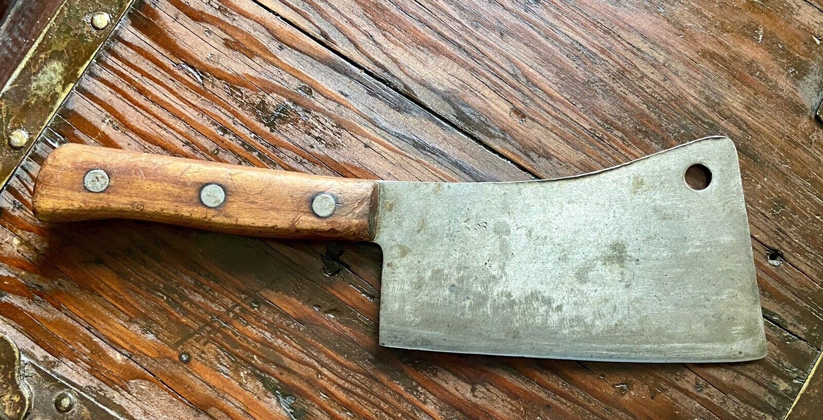 Antique Briddell meat cleaver butcher knife 14\