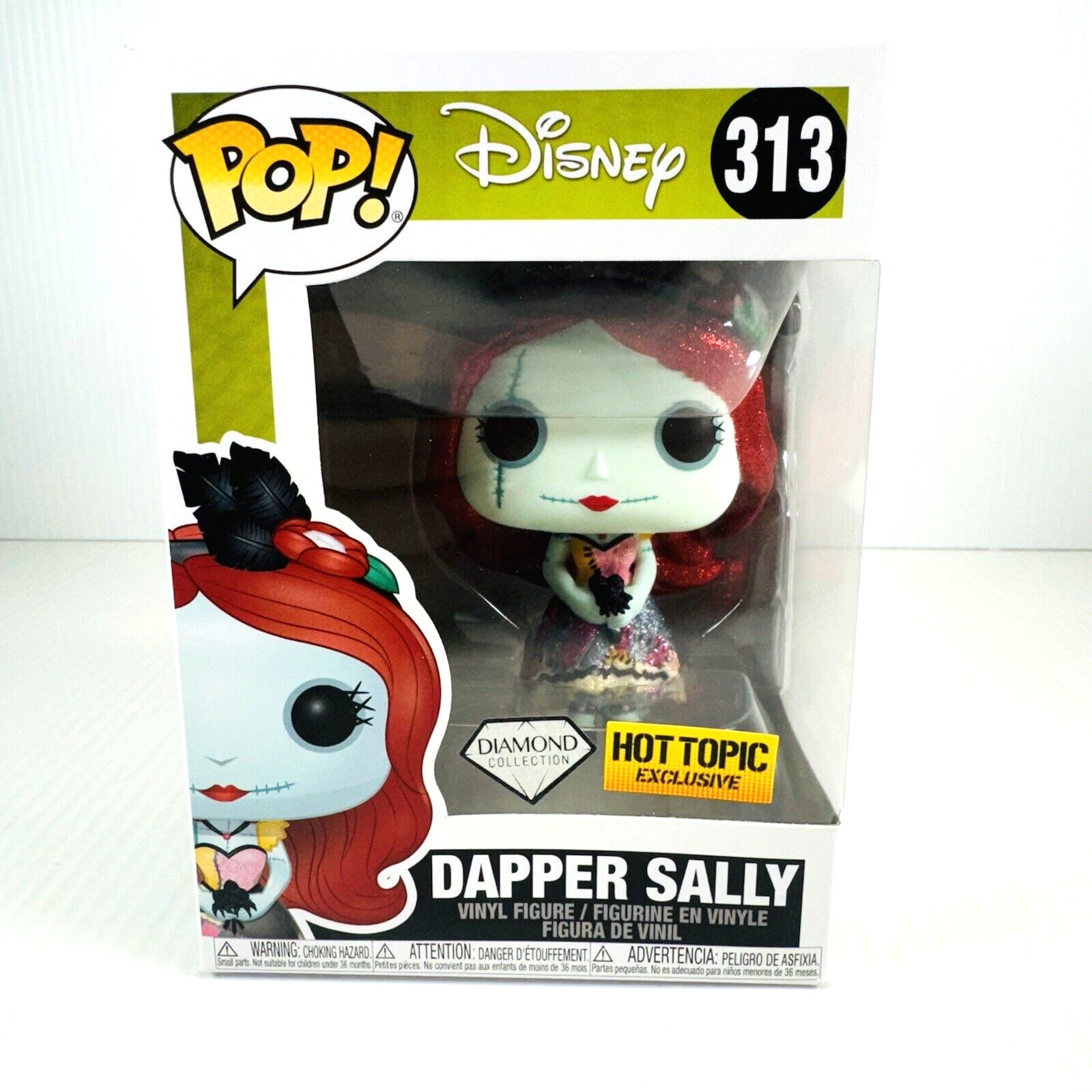 Funko Pop Disney Dapper Sally #313 Diamond Collection Hot Topic Exclusive - New