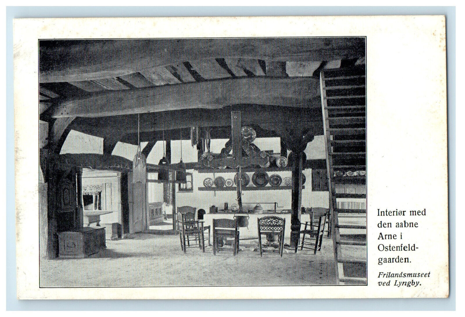 c1940s Interior Med Den Aabne Arne I Ostenfeld-Gaarden Lyngby Denmark Postcard