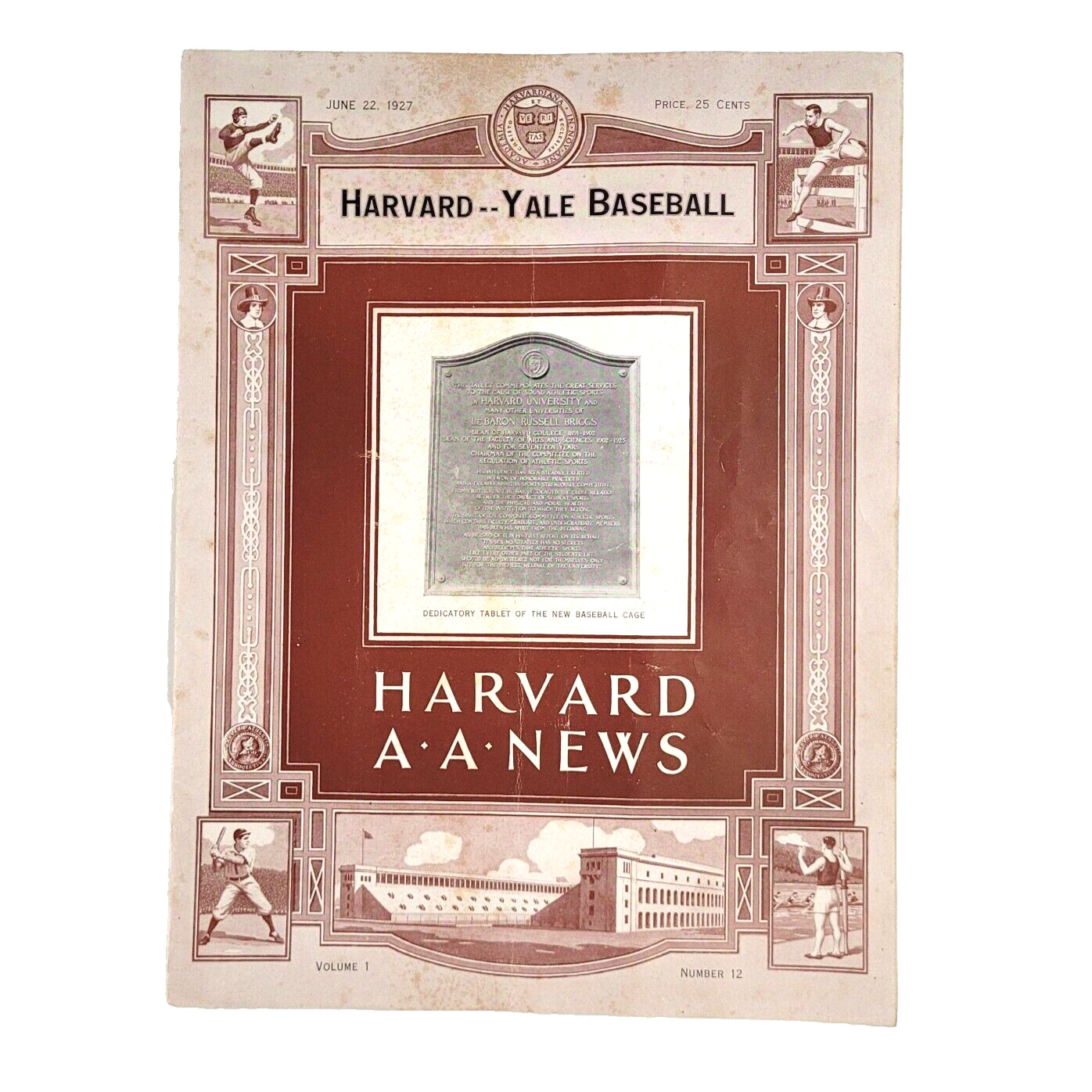 June 1927 Harvard Yale Baseball Team Roster AA News Bruce Caldwell MLB Player