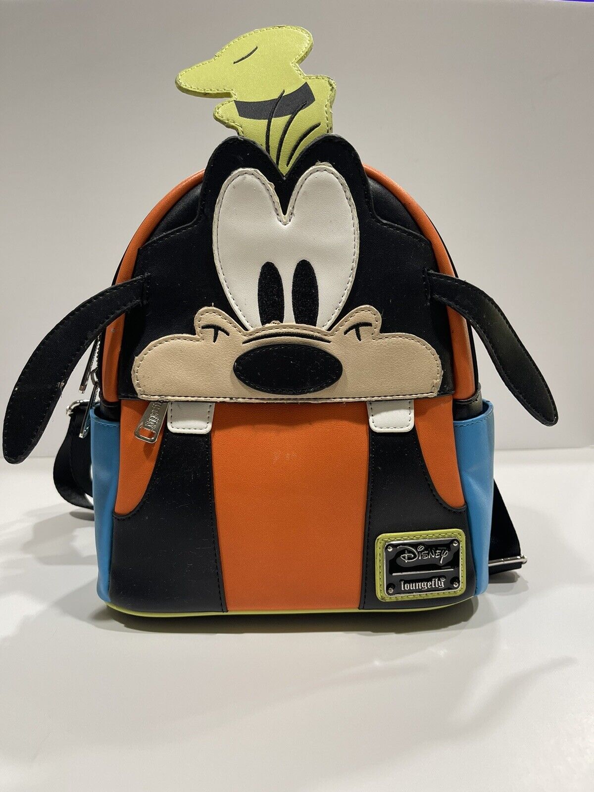 LOUNGEFLY Disney Goofy Cosplay Double Strap Shoulder Bag Purse READ