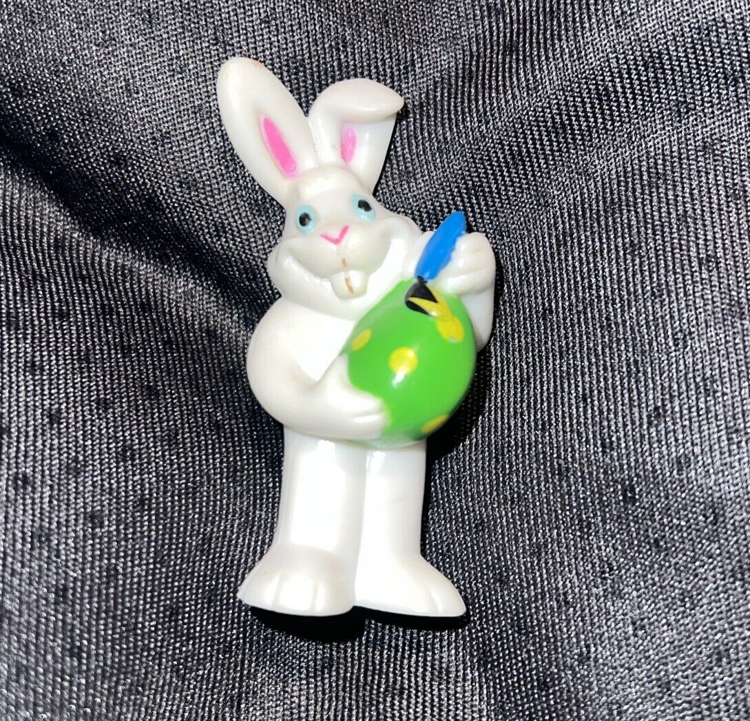 Vintage Topps 2001 Easter Bunny Mini Action Figure Pencil Topper 2.5” Rabbit Toy