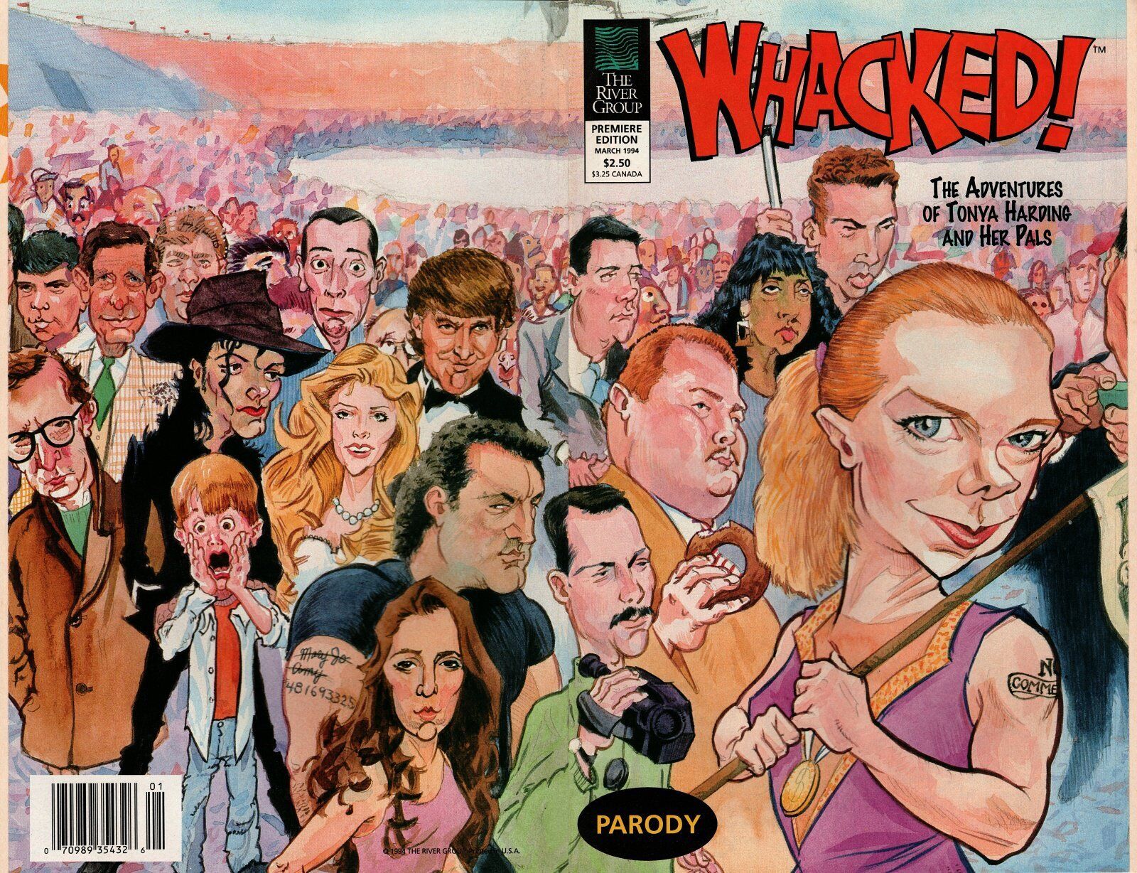 Whacked?: Adventures of Tonya Harding #1 Newsstand Cover (1994) River Group