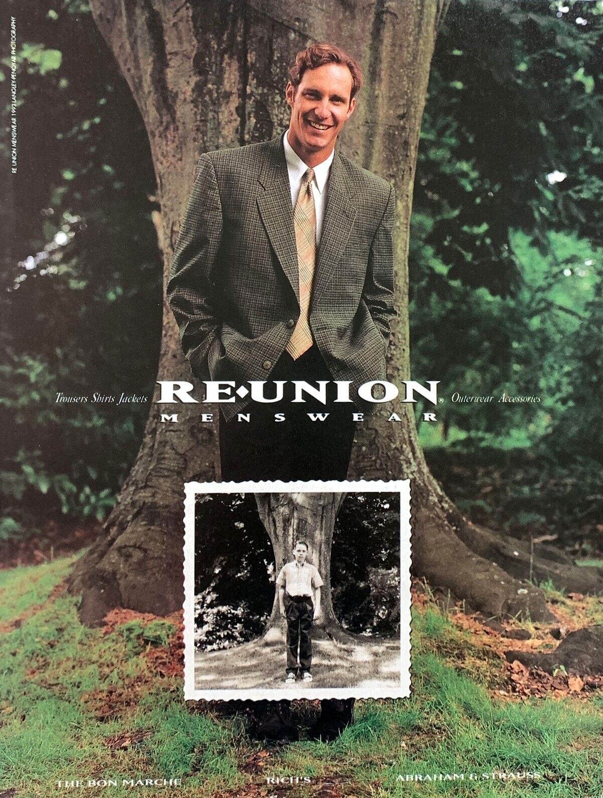 1993 REUNION Menswear Langley-Penoyar Photography Original PRINT AD