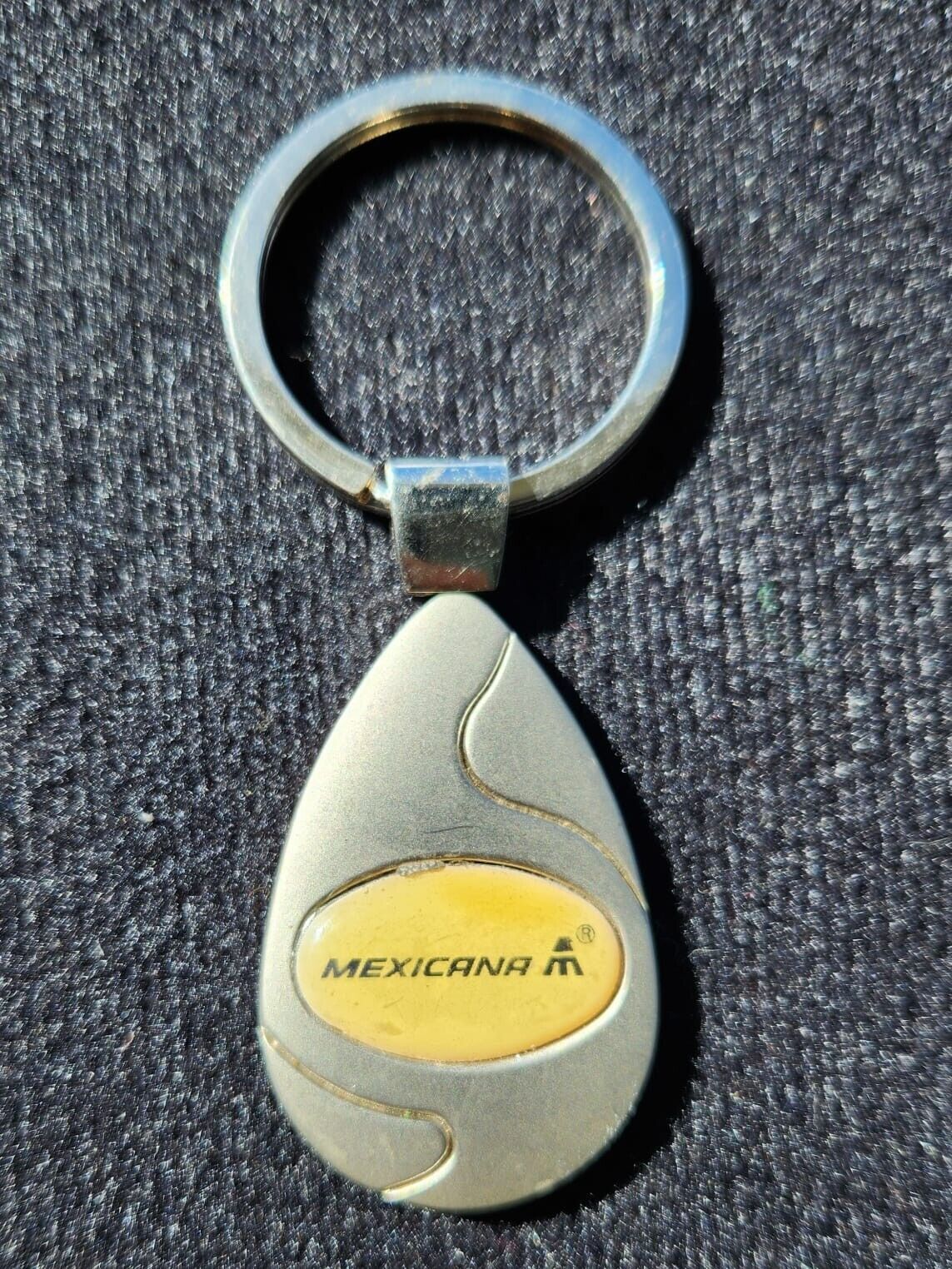 Vintage Mexicana Airlines Key Chain 1990s Mexican Mexico Boeing 727 Aviacion