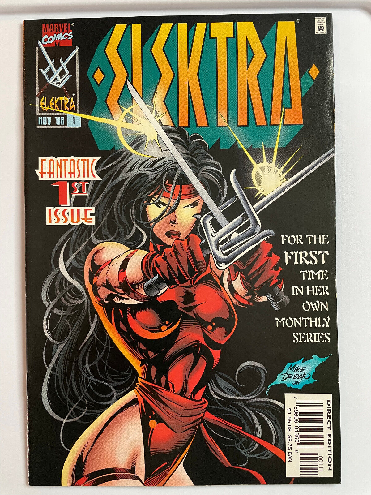 Elektra #1 Marvel Comics 1996 VF/NM Mike Deodato Jr Peter Milligan Vol 2