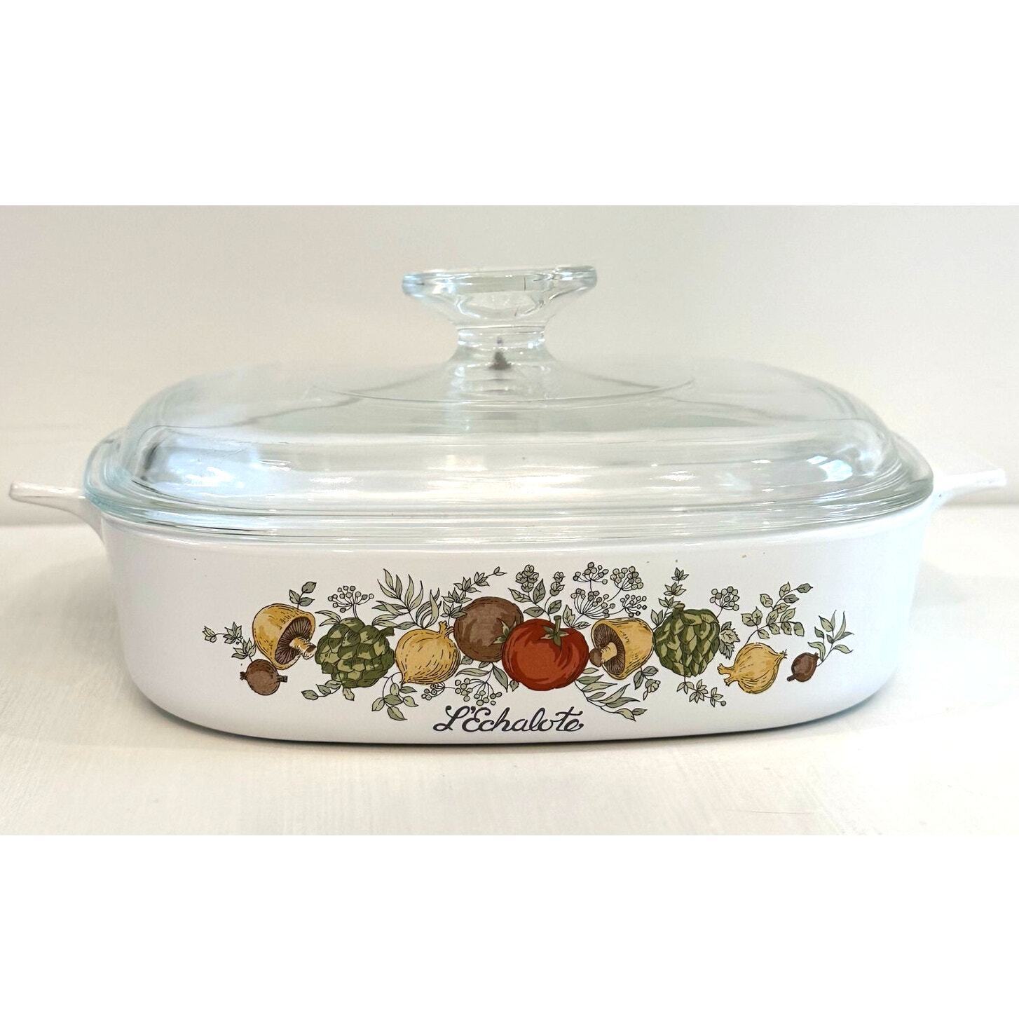 Corning Ware L’ Echalote Spice of Life A8B Casserole Dish with Lid-1 QT