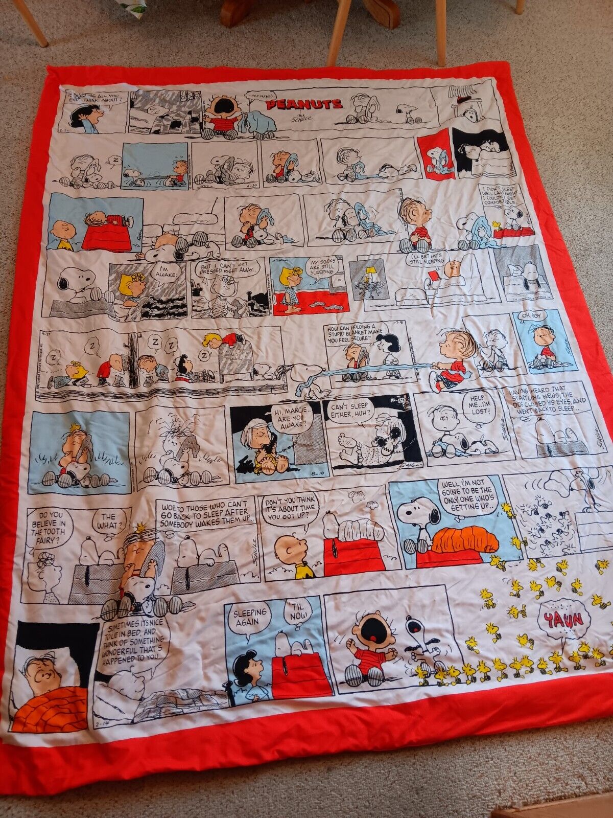 Vintage Peanuts Schulz Comforter 64x84 And 1 Pillow Case Snoopy 