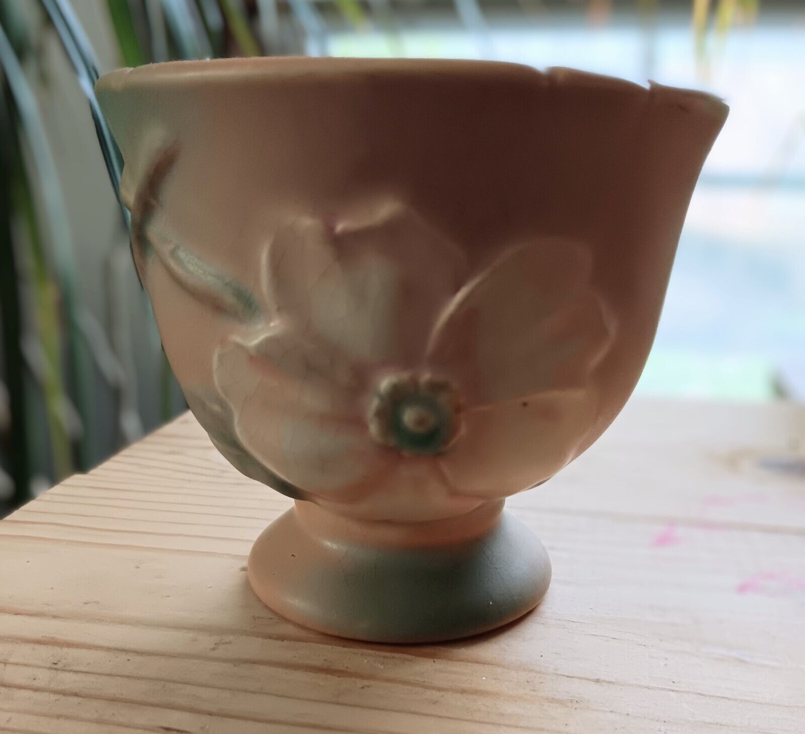 VINTAGE WELLER vase bowl floral MCM desk vanity