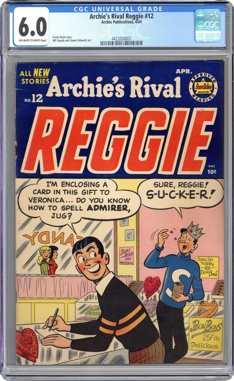 Reggie #12 CGC 6.0 1954 4422028007