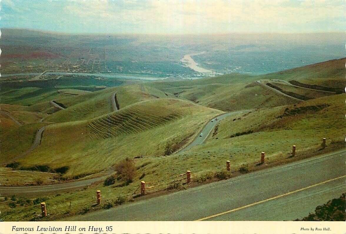 Postcard The Famous Lewiston Hill, Hwy 95, Lewiston, Idaho
